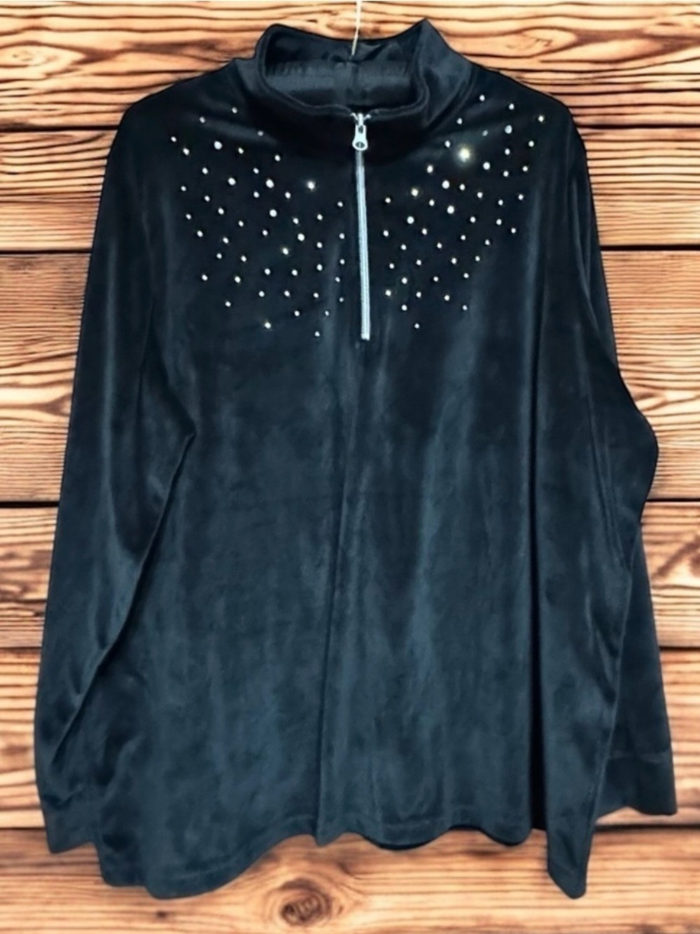 BLAIR 1/4 ZIP VELVET PULLOVER SIZE 2XL